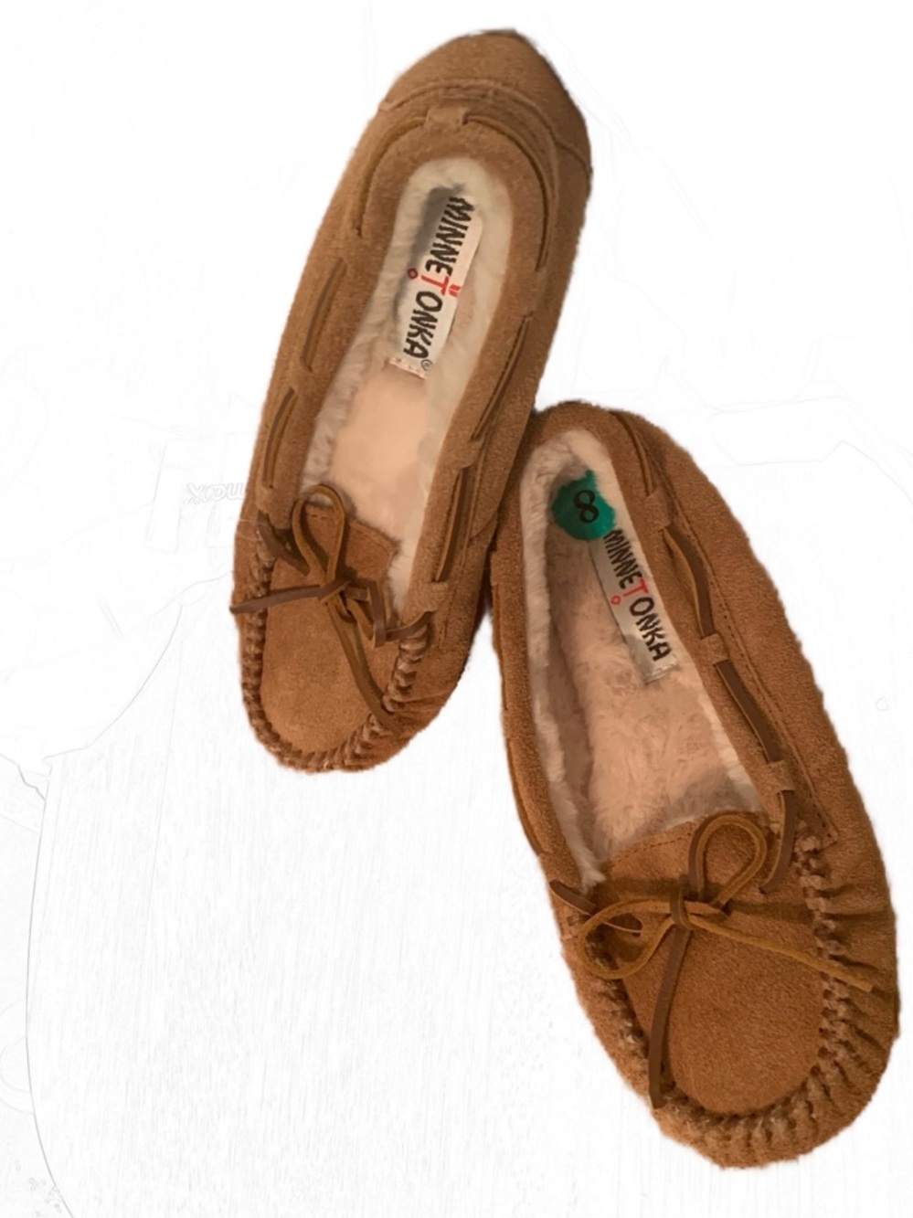 NEW Minnetonka Cally Moccasin Slippers Cinnamon Suede